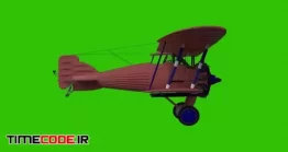 دانلود فوتیج پرده سبز پرواز هواپیما ملخی Animated Propeller Airplane