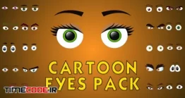 دانلود فوتیج آلفا چشم های کارتونی Cartoon Eyes Pack