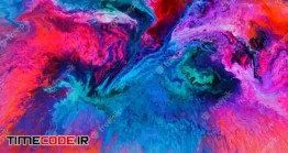 دانلود بک گراند رنگ روغن Colorful Epoxy Resin Art