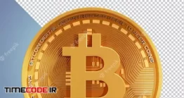 دانلود فایل لایه باز  سکه بیت کوین Gold Coin Bitcoin Cryptocurrency