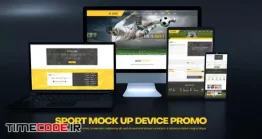 دانلود پروژه آماده افتر افکت : تیزر تبلیغاتی سایت ورزشی Sport Mockup Device Promo