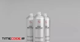 دانلود موکاپ قوطی اسپری فلزی 3d Realistic Spray Bottle Mockup