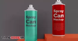 دانلود موکاپ اسپری 3d Render Spray Bottle Mockup