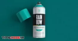 دانلود موکاپ قوطی اسپری فلزی Aluminum Spray Can For Paint Mockup