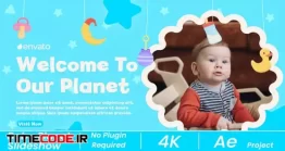دانلود پروژه آماده افتر افکت : اسلایدشو کودک Baby Planet Slideshow