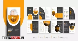 دانلود فایل لایه باز بروشور با تم نارنجی Company Profile Brochure Template