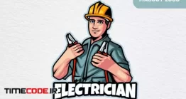 دانلود فایل لایه باز لوگو برقکار ساختمان Electric Worker Logo