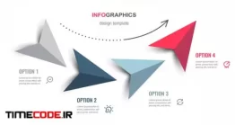دانلود وکتور اینفوگرافی 4 مرحله ای Infographic Design