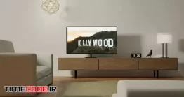 دانلود موکاپ تلویزیون Minimalist LED TV Mockup