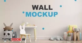 دانلود رایگان موکاپ کاغذ دیواری اتاق کودک Mock Up Wall In The Children’s Room