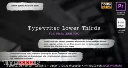 دانلود پروژه MOGRT پریمیر : زیرنویس با افکت تایپ Typewriter Lower Thirds