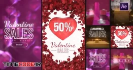 دانلود پروژه آماده افتر افکت : استوری اینستاگرام ولنتاین Valentine Sales Instagram Stories