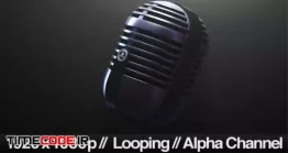 دانلود فوتیج آلفا میکروفن قدیمی Vintage Microphone Looping With Alpha Channel