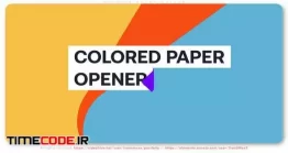 دانلود پروژه آماده افتر افکت : اینترو الوان Colored Paper Opener