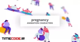 پروژه آماده افتر افکت : کاراکتر موشن گرافیک زن باردار  Pregnancy – Character Set
