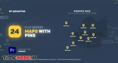 flat design maps with pins for premiere pro 42075 34 32 174