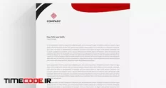 letterhead mockup with red wavy shapes 2070037 30 59 377