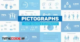 دانلود پروژه آماده افتر افکت : 100المان و چارت اینفوگرافی Pictogram Infographics