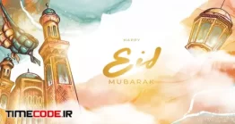 دانلود وکتور لایه باز تبریک عید فطر Beautiful Eid Mubarak Islamic Colorful