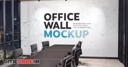دانلود موکاپ لوگو روی دیوار شرکت Blank Office Wall Interior Logo Mockup