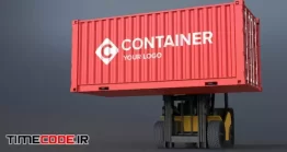 دانلود موکاپ لوگو شرکت روی کانتینر Logo Mockup On Cargo Container