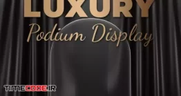 دانلود فایل لایه باز  معرفی و تبلیغ محصولات Luxury Blaluxury Black And Gold Podium