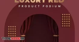 دانلود بک گراند معرفی محصول Luxury Red Podium Design