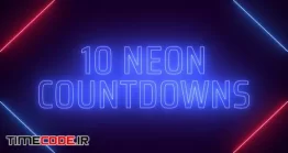 دانلود پروژه آماده افتر افکت : 10 شمارش معکوس نئون Neon Countdowns