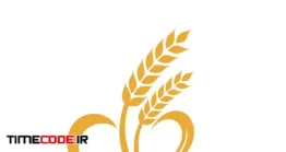 دانلود وکتور لایه باز لوگو گندم Wheat Rice Agriculture Logo