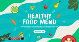 دانلود پروژه آماده افتر افکت : تیزر موشن گرافیک منو رستوران Healthy Food Promo