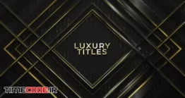 دانلود پروژه آماده افتر افکت : تایتل Luxury Premium Titles