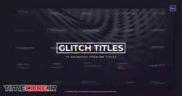 دانلود پروژه آماده افتر افکت : 75 تایتل پارازیت Modern Glitch Titles