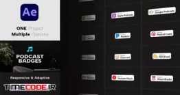 دانلود پروژه آماده افتر افکت : آیکون پادکست Podcast Badges
