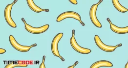 دانلود پترن موز Seamless Pattern Of Bananas