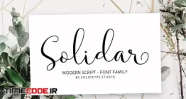 دانلود فونت انگلیسی خوشنویسی Solidar Font Family