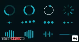 دانلود پروژه آماده افتر افکت : آیکون انیمیشن لودینگ Spinners & Loading Indicators