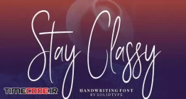دانلود فونت انگلیسی نازک دستنویس Stay Classy – Font Family