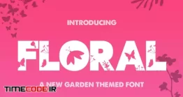 دانلود فونت انگلیسی پروانه The Floral Font