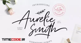 دانلود فونت انگلیسی گرافیکی به سبک امضا Aurelie Smith – Signature
