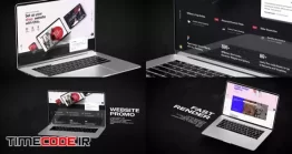 دانلود پروژه آماده افتر افکت : معرفی وب سایت Black Laptop Website Promo