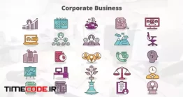 دانلود قالب MOGRT پریمیر : آیکون انیمیشن تجارت Corporate Business Icons