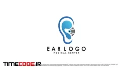دانلود وکتور لایه باز لوگو کلینیک گوش Ear Care Logo Design Template