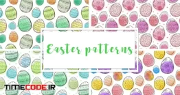 دانلود پترن تخم مرغ رنگی Easter Seamless Patterns