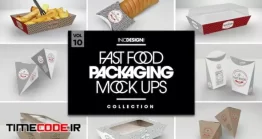 دانلود موکاپ بسته بندی فست فود Fast Food Boxes Vol.10: Take Out Packaging Mockups