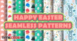 دانلود پترن خرگوش و تخم مرغ رنگی Happy Easter Patterns
