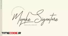 دانلود فونت انگلیسی گرافیکی به سبک امضا Miyake Signature