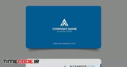 دانلود وکتور لایه باز کارت ویزیت Modern Business Card Blue Corporate Professional