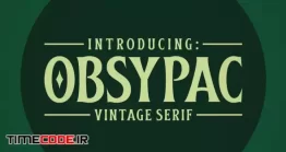 دانلود فونت انگلیسی گرافیکی  Obsypac
