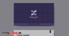 دانلود وکتور لایه باز کارت ویزیت بنفش Purple Business Identity Card Template