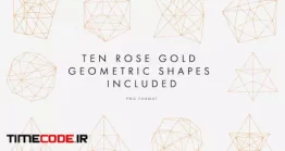 دانلود پترن هندسی Rose Gold Geometric Pattern